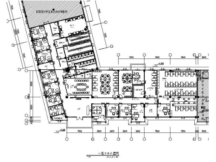 肯德基门店施工图资料下载-一套详细完整的办公室装修设计施工图