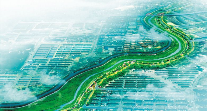 城市河道景观图资料下载-[湖南]“城市双修”生态海绵建设标杆示范区城市河道景观设计全套施工图（附实景图）