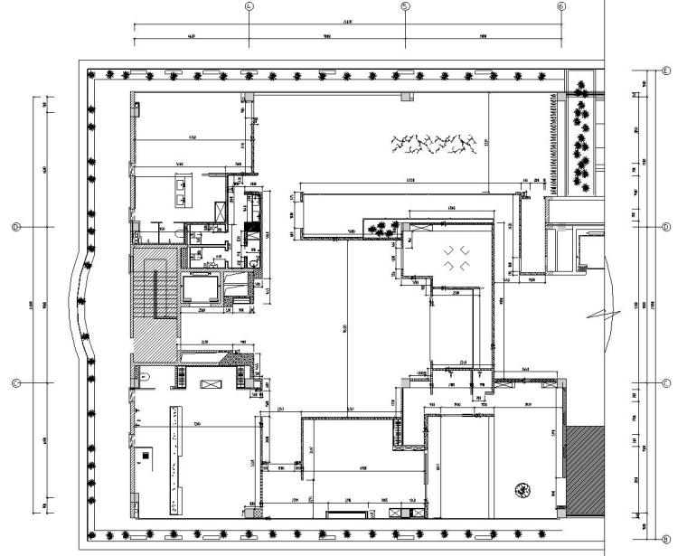 新中式风格水墨江南套房施工图设计（CAD+效果图）-墙体定位图