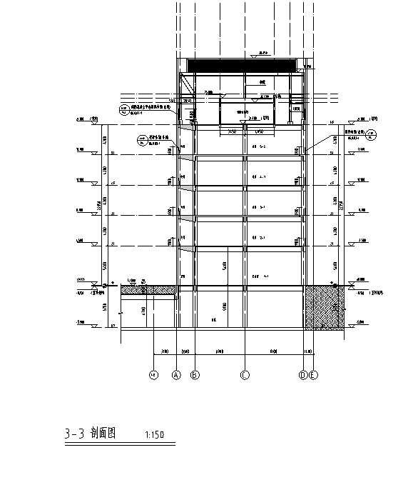 [福建]五层框架结构现代风格办公楼建筑施工图-五层框架结构现代风格办公楼建筑施工图