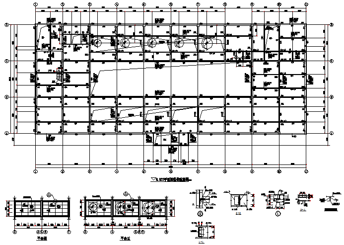 世界地图图块CAD资料下载-办公楼框架结构施工图（CAD，17张）