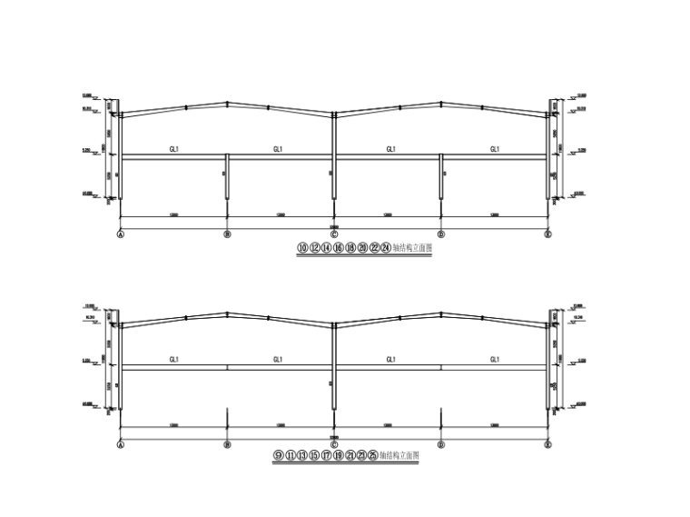 门式钢架su资料下载-钢承板两层门式钢架厂房结构施工图