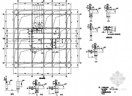 高层框筒结构施工图资料下载-某21层框筒结构施工图