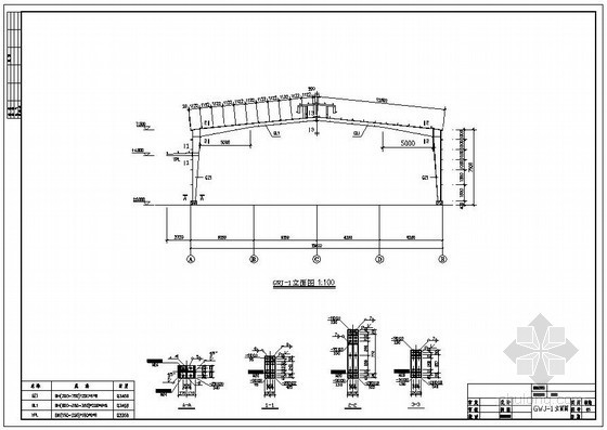 某单层轻钢厂房建筑结构设计图- 