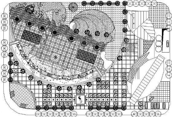 蓬皮杜文化艺术中心图纸资料下载-文化艺术广场全套图纸