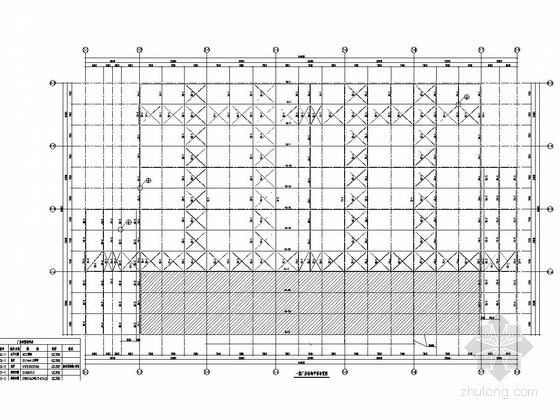 [重庆]单层钢结构电气系统公司厂房结构施工图-一期厂房结构平面布置图 