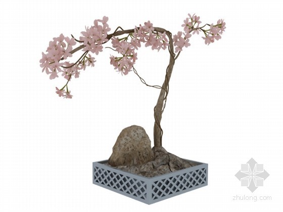 3d景观道路模型资料下载-景观花树3D模型下载