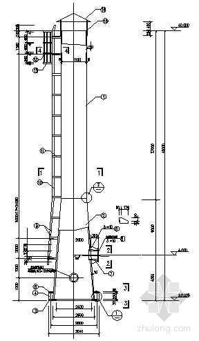 烟囱结构图纸资料下载-45米钢烟囱结构图纸