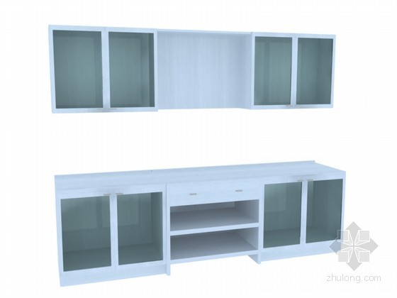 橱柜3d模型su资料下载-简单橱柜3D模型下载