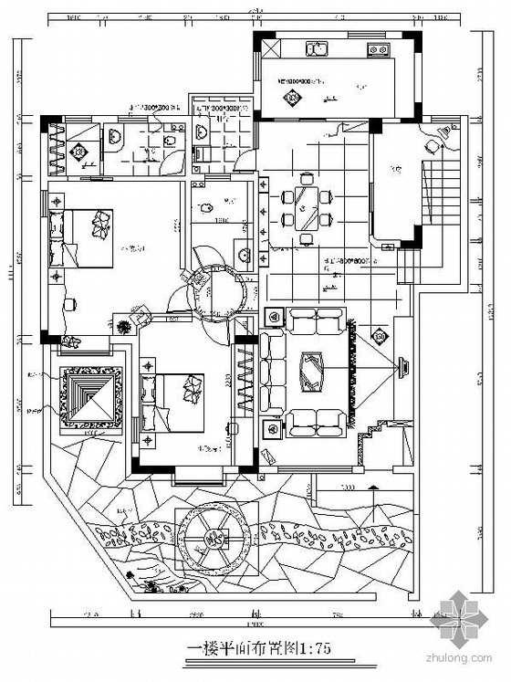 二层CAD图纸资料下载-二层别墅设计方案图纸