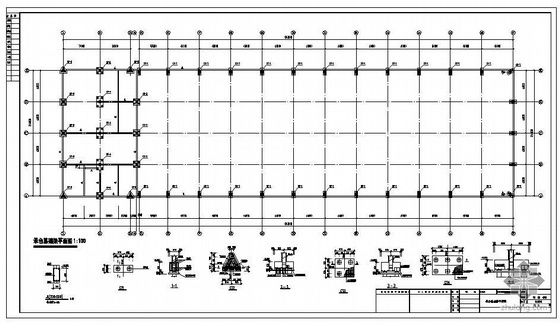 24单层厂房资料下载-上海某24米跨混凝土柱钢梁单层厂房结构图