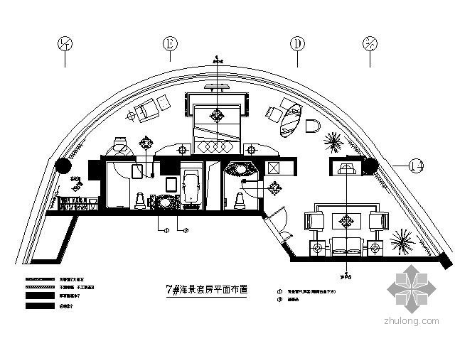 五星级酒店海景房施工图