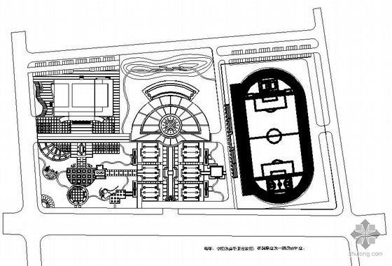 总体景观设计施工图资料下载-体育公园景观设计施工图