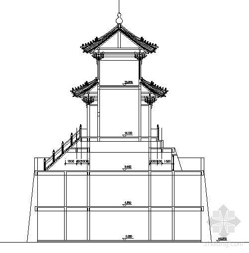 双塔楼施工图资料下载-景观塔楼施工图