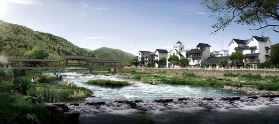 [杭州]好山好水美丽宜居型村庄景观规划方案-景观效果图