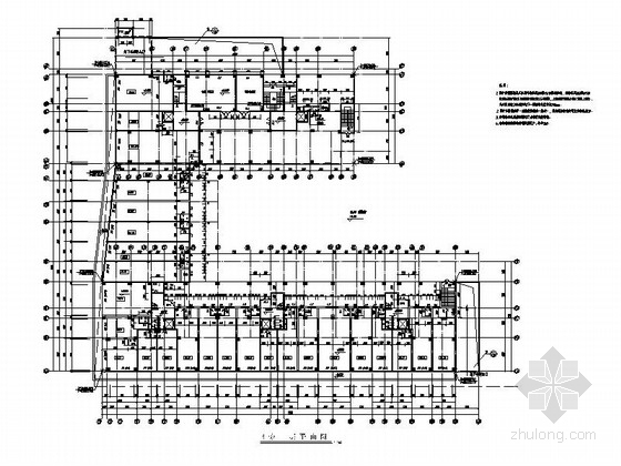 标准型及复式型混合高层住宅建筑施工图（含商业建筑）-标准型及复式型混合高层住宅建筑首层平面图 