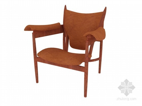 木作简洁椅子资料下载-木作简洁椅子3D模型下载