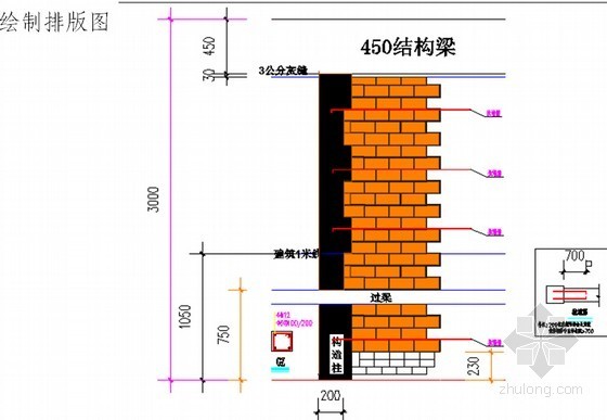 住宅楼工程砌体及二次结构质量技术交底(附图)-砌体排版示意图 