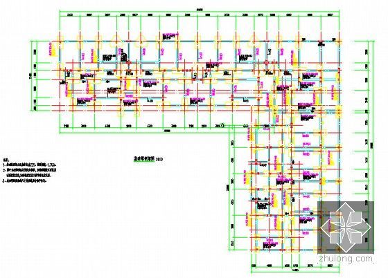 [江西]大型公租房项目建筑工程预算书(6个单体CAD图纸百余张)-1#楼基础梁配筋图