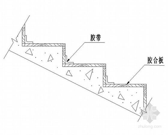 室内楼梯踏步抹灰资料下载-抹灰完成后的楼梯踏步保护示意图