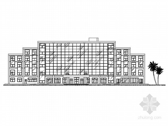 六层酒店方案文本资料下载-某六层宾馆建筑方案图