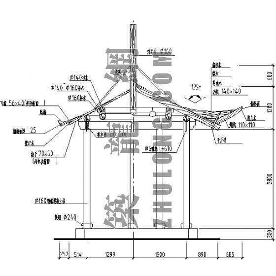 六角亭建施详图-2