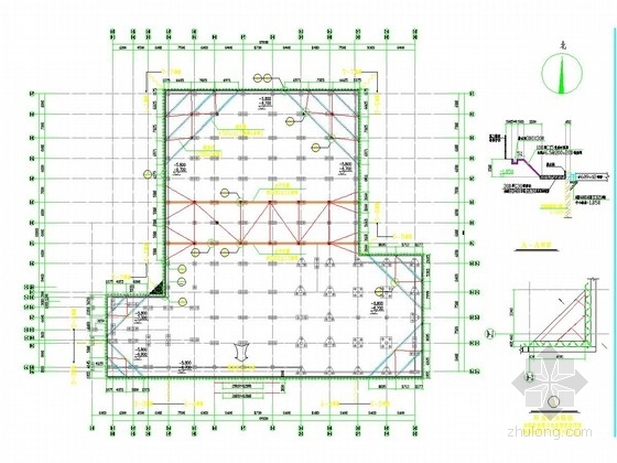 6000平方结构施工图资料下载-[浙江]深基坑拉森钢板桩及钢管支撑支护施工图