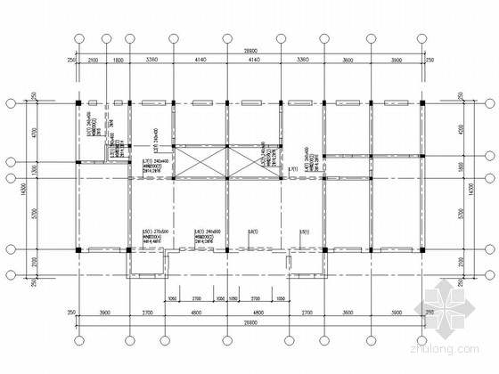 两层砌体结构私人住宅结构施工图（坡屋面一层）-二层梁施工图 