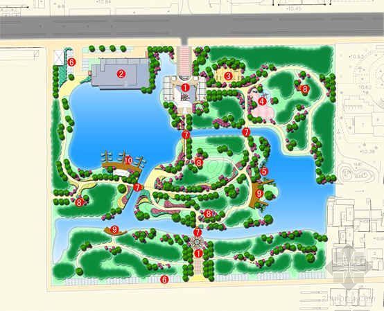 高校游憩空间设计改造资料下载-江苏金湖公园景观改造设计方案