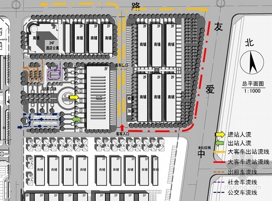 [宁夏]2层长途汽车站建筑设计方案文本-2层长途汽车站分析图