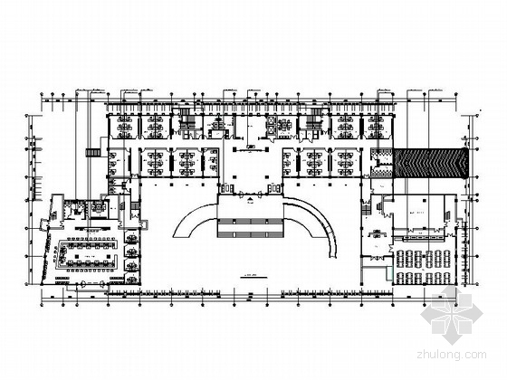 八层办公楼CAD资料下载-某八层政府办公楼装修施工图（含效果图）