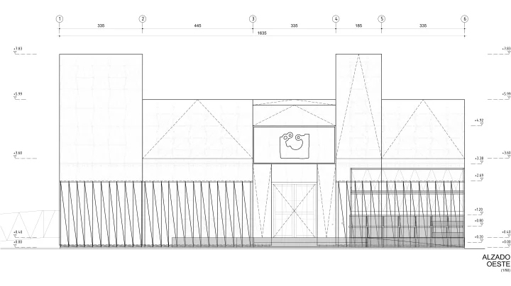 装配式建筑新思路：同一模块堆积产生多样变化-西班牙装配式亭子：平面图