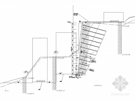 锚杆挂网设计资料下载-边坡锚杆挡墙设计图