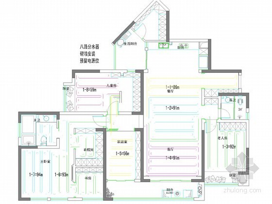 大平层家装平面方案资料下载-大平层采暖系统设计施工图