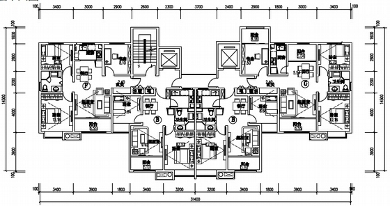 [宁夏]现代风格居住区规划及单体设计方案文本（国外知名事务所）-现代风格居住区规划及单体设计平面图