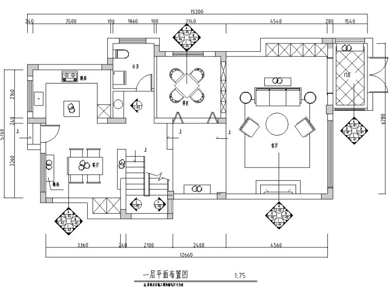楼梯空间设计效果图资料下载-现代简约风住宅空间设计施工图（附效果图）