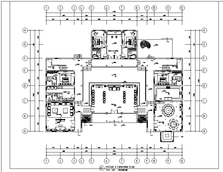 中式风格四居室资料下载-中式风格四居室别墅设计施工图（附效果图）