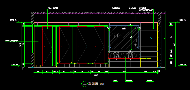 [广东]2018学校办公楼卫生间建筑安装工程预算书(图纸)-立面图