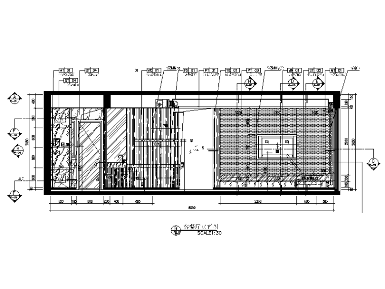 [重庆]现代简约风格样板房CAD施工图（含效果图）-【重庆】现代简约风格样板房CAD施工图（含效果图）立面图