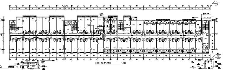 黄河世纪广场（电气全套施工图）-C区六~十层电气平面图