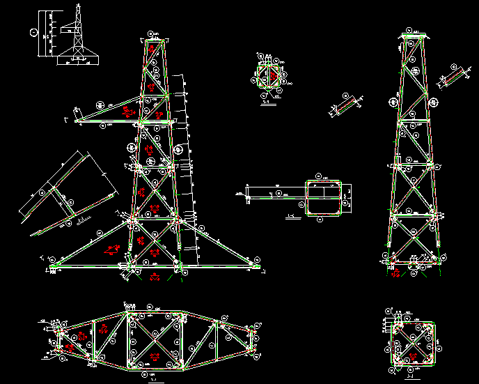 高压线铁塔结构图图片