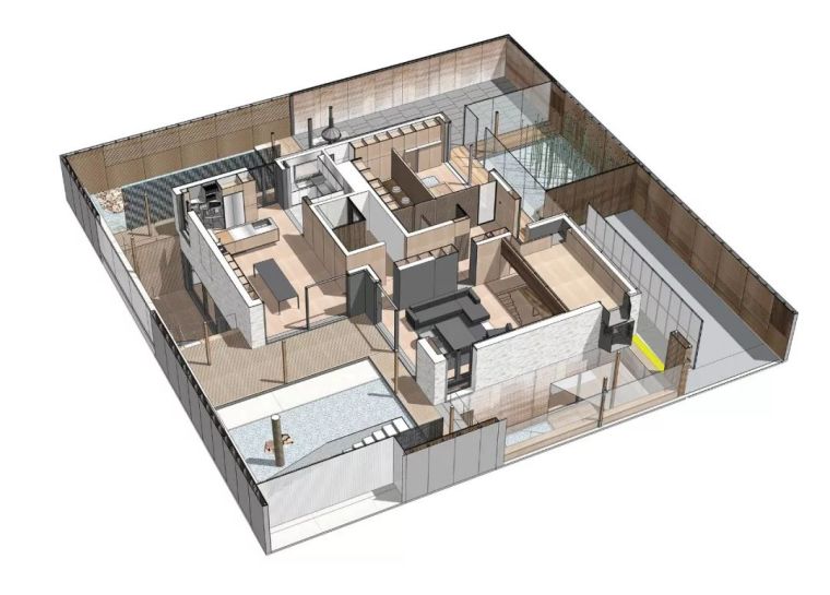 建筑师为自家打造豪宅，室内装电梯，院子多到像逛公园！_22