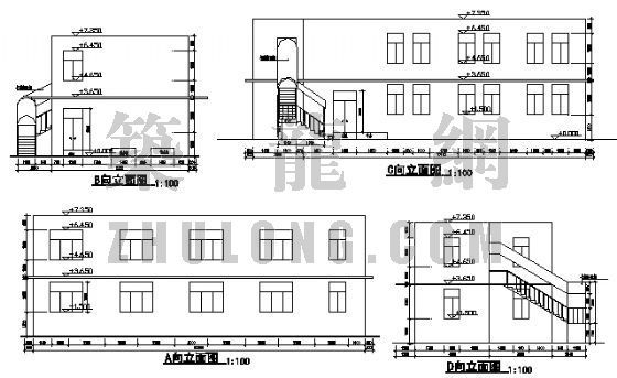 钢构加层图纸资料下载-某平房的加层工程图纸