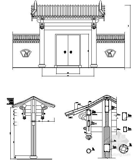 垂花门节点详图-4