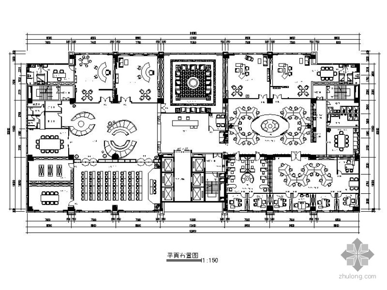 创意办公空间设计施工图资料下载-某集团总部办公空间装修施工图