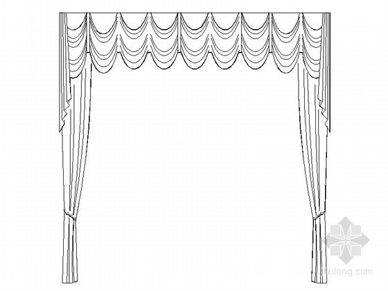 电动窗帘安装CAD资料下载-不同类型窗帘样式cad图块