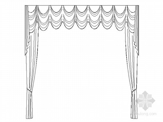 不同类型窗帘样式cad图块
