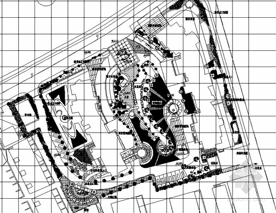 园林景观施工图设计场平资料下载-[上海]居住区集中公园园林景观工程施工图