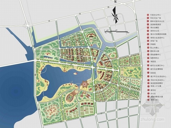 苏州滨湖新城中心商务资料下载-[山东]城市新区概念规划方案