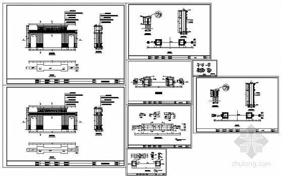 住宅小区大门结构设计资料下载-某商场大门结构设计图